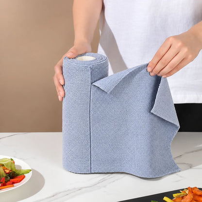 Microfiber Cleaning Cloth Roll, Reusable Kitchen Towel Roll,  Kitchen, car Cleaning, (Pink, Grey Cloth_30 Pcs)