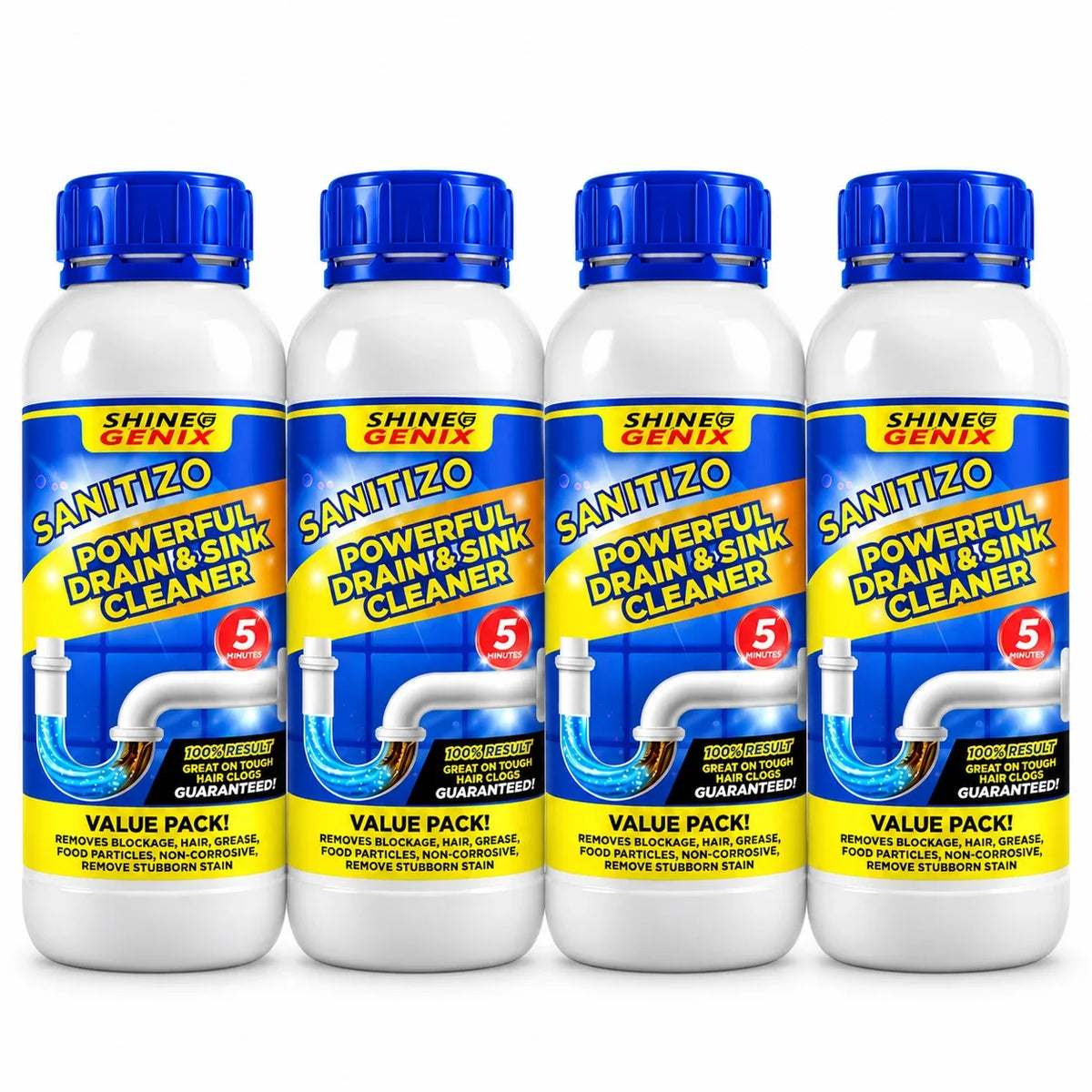(Buy 1 Get 3 Free) Drain Cleaner Powder Sink & Pipe Blockage Cleaner – Fast Acting Drainage Block Remover for Kitchen Sink